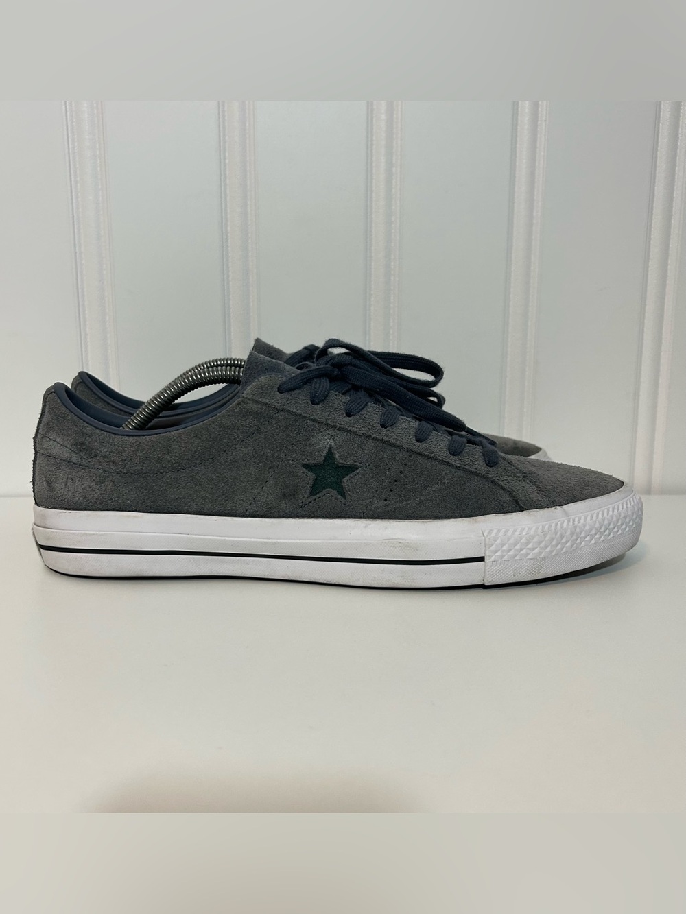 Converse one star grey black suede